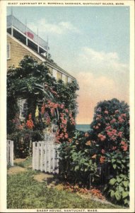 Nantucket Mass MA Sharp House H Marshall Gardiner Detroit Pub Vintage Postcard