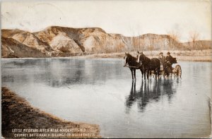 near Rooselvelt's Chimney Butte Ranch Billings Co. ND c1908 RPO Postcard F42