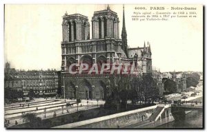 Old Postcard Paris Notre Dame