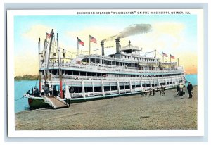 C1915-20 Excursion Steamer Mississippi Quincy Ill. Postcard P173E