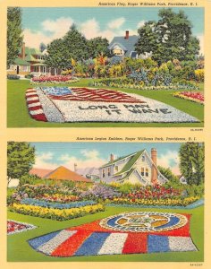 PROVIDENCE, RI Rhode Island AMERICAN FLAG & LEGION EMBLEM~Roger Williams  *TWO*