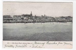 Ocean Front Asbury Park New Jersey 1906 postcard