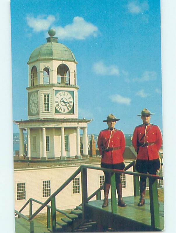 Unused Pre-1980 RCMP MOUNTIES & CLOCKTOWER Halifax Nova Scotia NS H4907