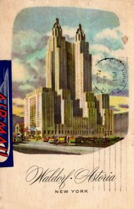 USA Waldorf Astoria New York City Vintage Postcard 08.89