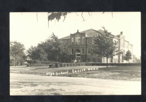 RPPC GENEVA NEBRASKA HIGH SCHOOL BUILDING VINTAGE REAL PHOTO POSTCARD