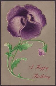 A Happy Birthday,Flower Postcard