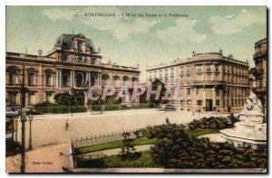 Old Postcard MONTPELLIER Hotel Post and the Prefecture