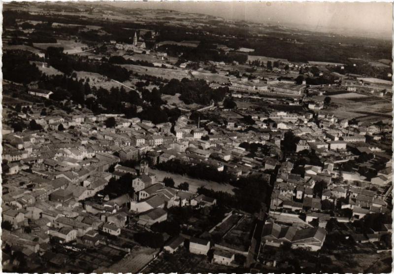 CPA Vue générale aerienne sur le PÉAGE-de-ROUSSILLON et ROUSSILLON (247414)