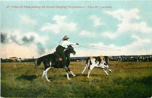 Western, Chas B. Irwin Making Record Roping Performance, T.P. & Company No. 11