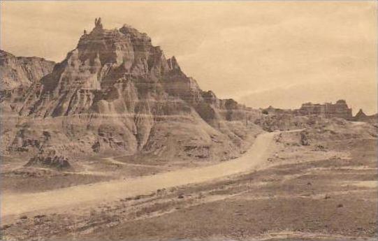 South Dakota Wall Pinnacle Peaks Badlands National Monument Albertype