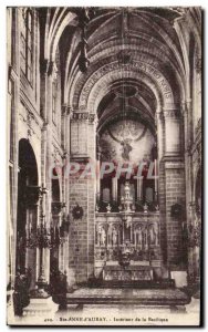 Postcard Old Ste Anne d Auray Interior of the Basilica Organ