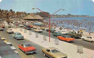 Villa del Mar Boulevard Cars Beach Veracruz Mexico postcard