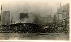 OH - Dayton. Mar.1913 Flood Aftermath. NW Cor, 3rd & St Clair (PHOTO, not a PC)