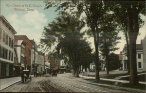 Winsted CT Main St. at ME Church c1910 Postcard