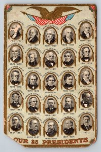 Our 25 Presidents      Postcard