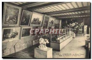 Old Postcard Compiegne Musee Vivenel Room Tables and Greek Vases