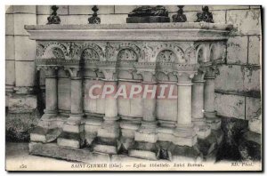 Old Postcard Saint Germer Roman Abbey Church Altar