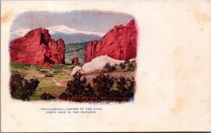 Gateway Garden of the Gods Pikes Peak Colorado Embossed Postcard C058