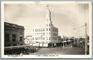 AUSTRALIA GEELONG VIC T. & G. CORNER VINTAGE REAL PHOTO POSTCARD RPPC