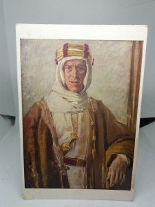 Colonel T E Lawrence 1919 Vtg Art Painting Postcard Augustus John Posted 1963