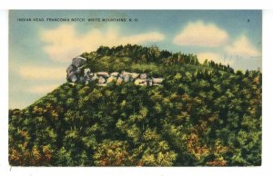 NH - Franconia Notch. Indian Head Rock Formation