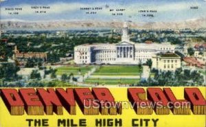The Mile High City - Denver, Colorado CO Postcard