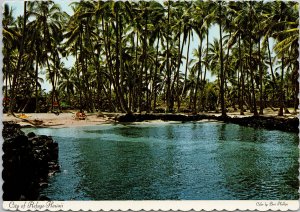 City of Refuge Hawaii HI Lagoon Beach c1976 Postcard C8