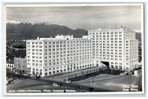 c1950's Plaza General Bulnes Santiago Chile Vintage RPPC Photo Postcard
