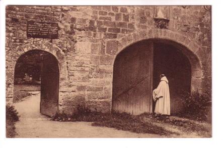 Monk, Entrance Abbey at Orval, Belgium