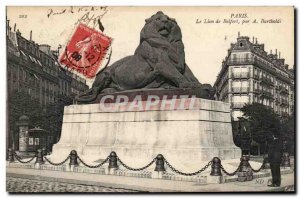 Old Postcard Paris The Lion of Belfort by Bartholdi