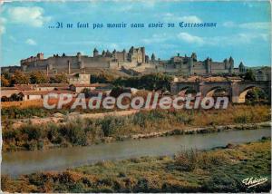 Modern Postcard La Cite in Carcassonne (Aude) General view of the City and Ol...