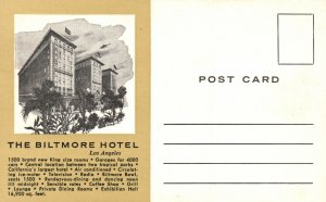 Vintage Postcard 1900's The Biltmore Hotel Building Los Angeles California CA