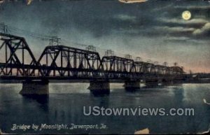 Bridge By Moonlight - Davenport, Iowa IA