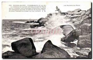 Old Postcard Perros Guirec Ploumanac pm Lighthouse Rocks