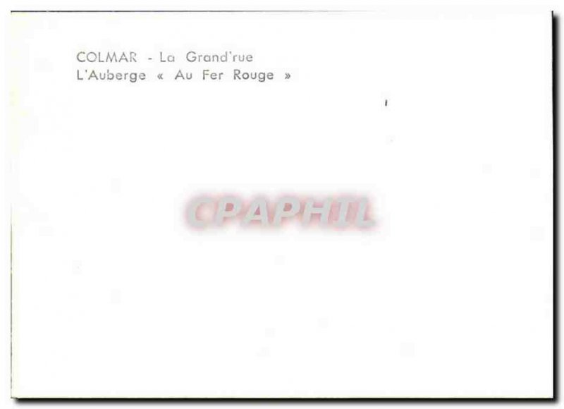 Modern Postcard Colmar Grand & # 39rue L & # 39Auberge Au Fer Rouge