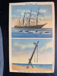 Vintage Postcard 1938 The Wreck of the Sindia, Ocean City, New Jersey