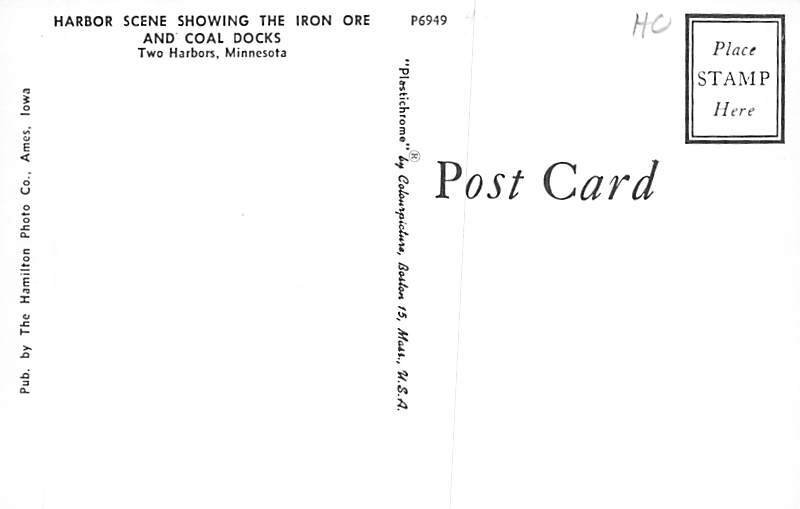 Harbor Scene Iron Ore and Coal Docks Two Harbors,  MN