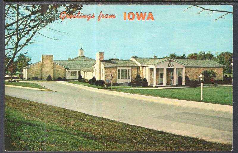 Greetings From Iowa Herbert Hoover Presidential Library,West Branch,IA BIN