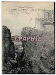 Postcard Old Saint Lunaire The Dog Leaping