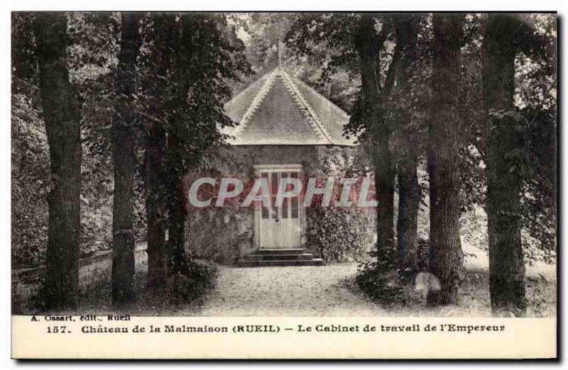 Old Postcard Chateau De La Malmaison The Cabinet Work From & # 39Empereur