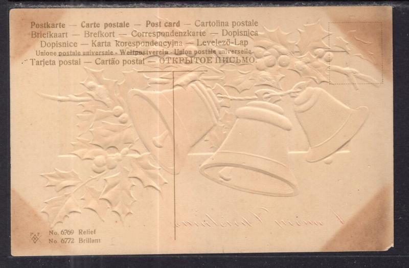 A Merry Christmas Bells Holly BIN