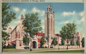 Vintage Postcard 1930's Theological Seminary University of Chicago IL Illinois