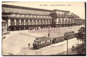 Old Postcard Tram Lyon Brotteaux station