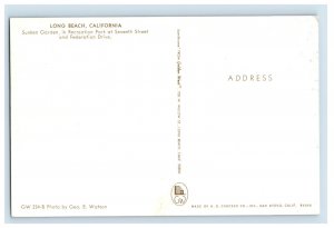 Vintage Long Beach California. Postcard P71E