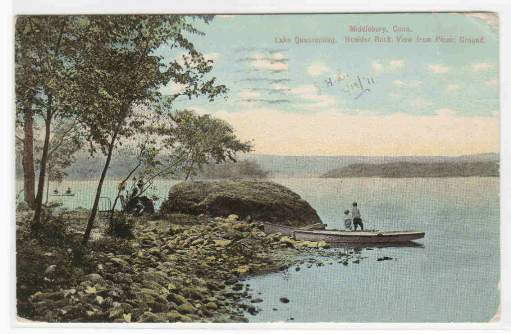 Boating Lake Quassapaug Middlebury CT 1911 postcard United States Connecticut Other