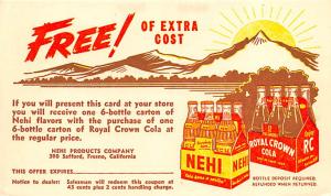 Nehi, Royal Crown Cola Advertising Unused 