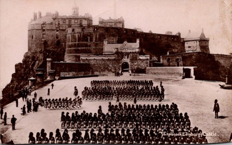 Scotland Edinburgh Castle The Promenade Real Photo