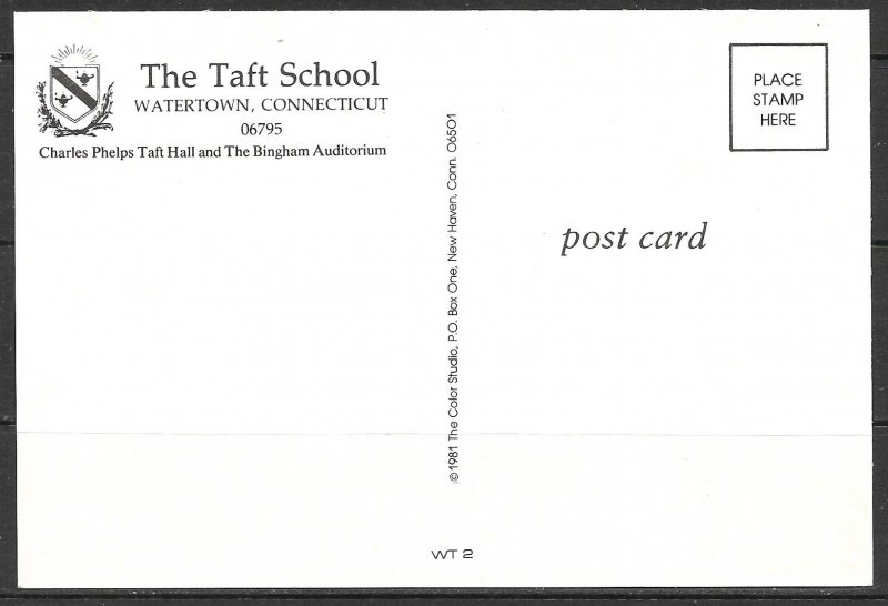 Connecticut, Watertown - The Taft School - [CT-067X]