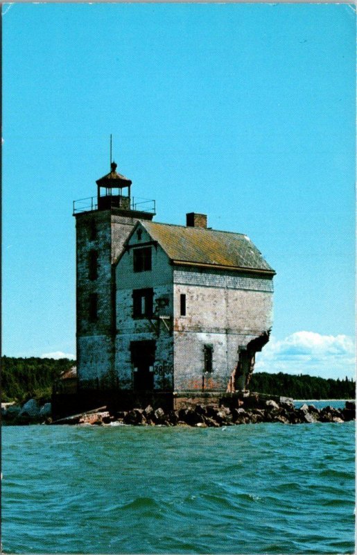 Lighthouses Round Island Lighthouse Mackinac Island Michigan