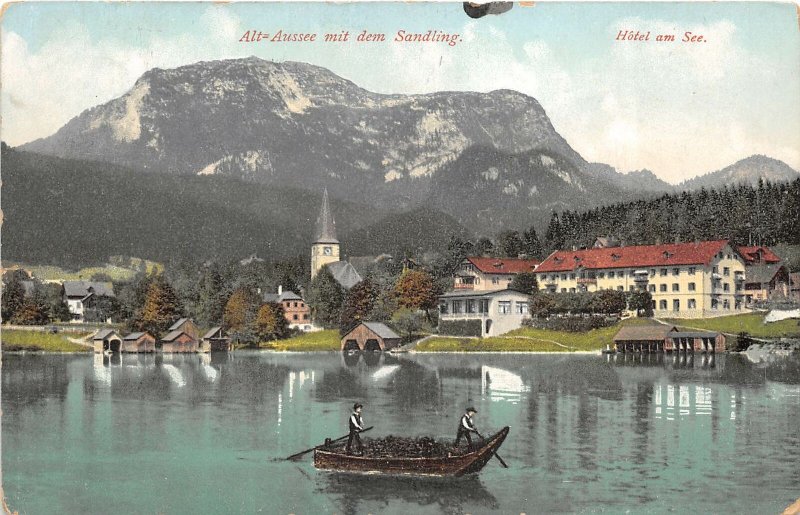 Lot 21 austria alt aussee mit dem sandling hotel am see boat styria